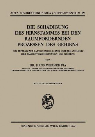 Könyv Die Schadigung des Hirnstammes bei den Raumfordernden Prozessen des Gehirns Hans W. Pia
