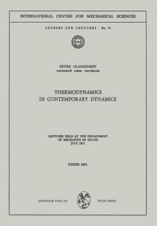 Livre Thermodynamics in Contemporary Dynamics Peter Glansdorff