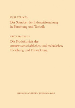 Kniha Standort Der Industrieforschung in Forschung Und Technik / Die Produktivitat Der Naturwissenschaftlichen Und Technischen Forschung Und Entwicklung Karl Steimel