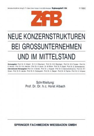Könyv Neue Konzernstrukturen Bei Grossunternehmen Und Im Mittelstand Horst Albach