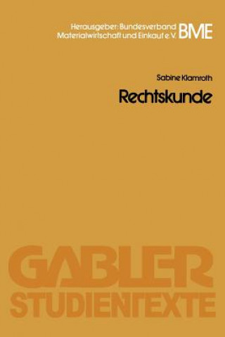 Knjiga Rechtskunde Sabine Klamroth