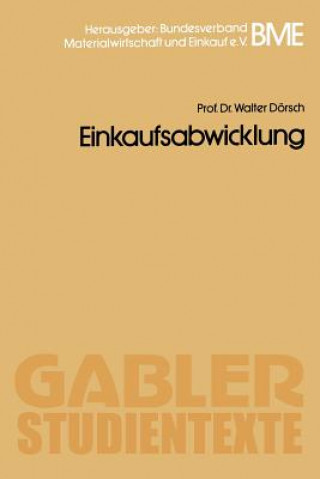 Könyv Einkaufsabwicklung Walter Dörsch