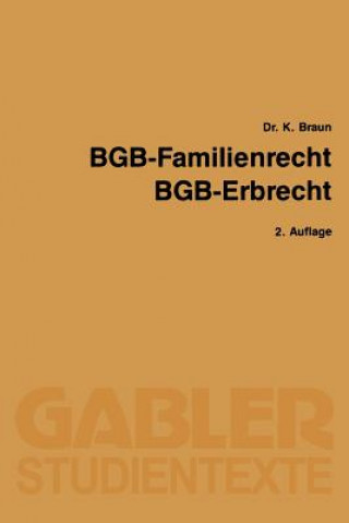 Książka Bgb -- Familienrecht, Bgb -- Erbrecht Karl Braun