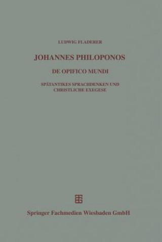 Kniha Johannes Philoponos Ludwig Fladerer
