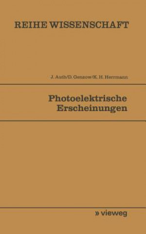 Kniha Photoelektrische Erscheinungen Joachim Auth