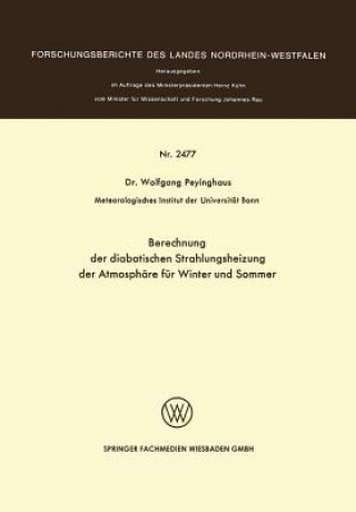 Carte Berechnung Der Diabatischen Strahlungsheizung Der Atmosphare Fur Winter Und Sommer Wolfgang Peyinghaus