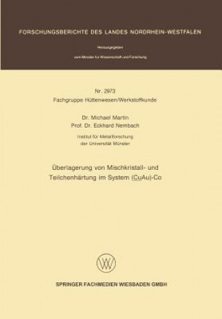 Kniha Ueberlagerung Von Mischkristall- Und Teilchenartung Im System (CuAu)-Co Michael Martin