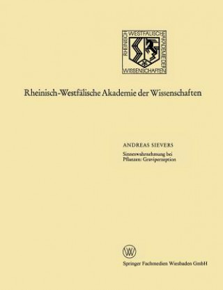 Kniha Sinneswahrnehmung Bei Pflanzen Andreas Sievers