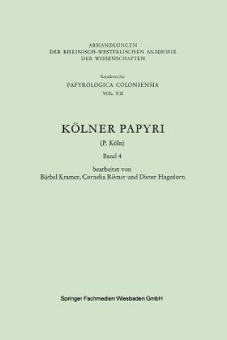 Kniha Koelner Papyri P. Köln