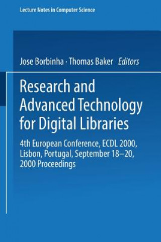 Książka Research and Advanced Technology for Digital Libraries Jose Borbinha