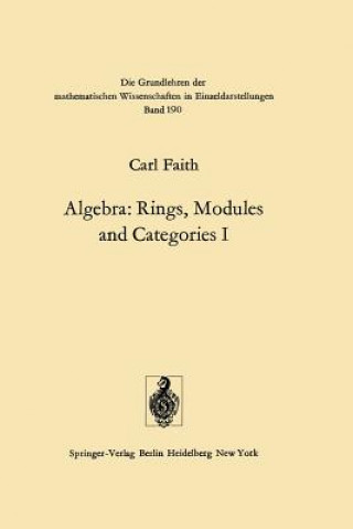 Könyv Algebra, 1 Carl Faith