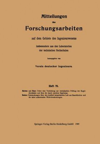 Carte Mitteilungen UEber Forschungsarbeiten Auf Dem Gebiete Des Ingenieurwesens Adolf Martens