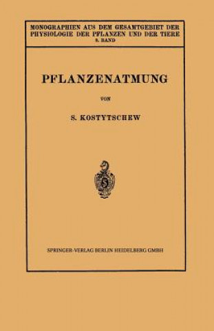 Buch Pflanzenatmung S. Kostytschew