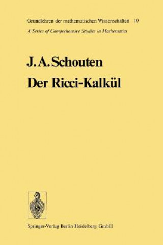 Carte Der Ricci-Kalkul Jan Arnoldus Schouten