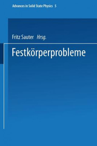 Książka Festkoerperprobleme F. Sauter