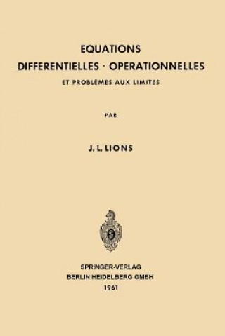 Βιβλίο Equations Differentielles Operationnelles Jacques Louis Lions