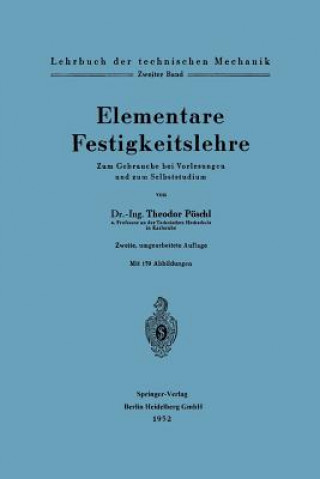 Książka Elementare Festigkeitslehre Theodor Pöschl