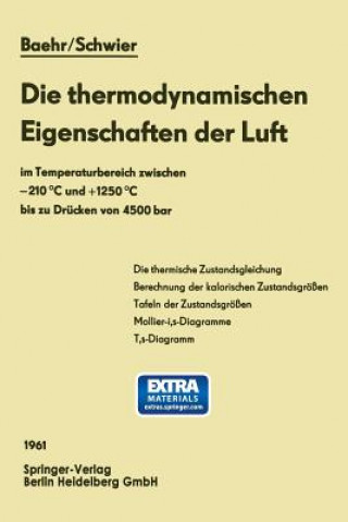 Kniha Die Thermodynamischen Eigenschaften Der Luft Hans Dieter Baehr