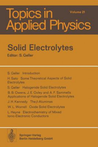 Könyv Solid Electrolytes Seymour Geller