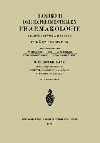 Książka Handbuch Der Experimentellen Pharmakologie Rudolf Rigler
