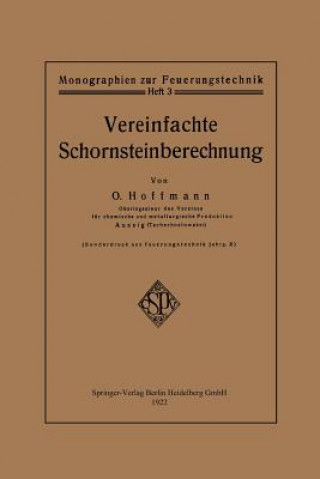 Carte Vereinfachte Schornsteinberechnung Otto Hoffmann