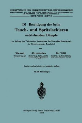 Livre Beseitigung Der Beim Tauch- Und Spritzlackieren Entstehenden D mpfe Johannes Wenzel