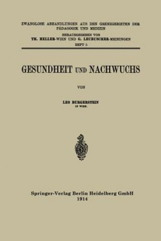 Könyv Gesundheit Und Nachwuchs Leo Burgerstein