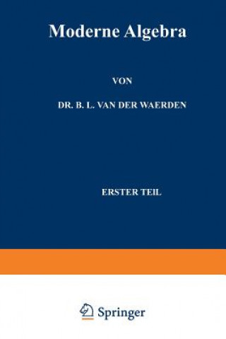 Könyv Moderne Algebra Bartel Eckmann L. Van der van der Waerden
