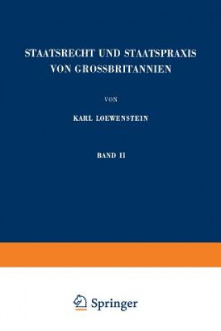 Carte Staatsrecht Und Staatspraxis Von Grossbritannien Karl Loewenstein