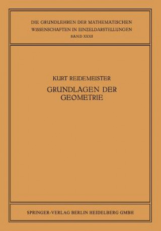 Kniha Vorlesungen UEber Grundlagen Der Geometrie Kurt Reidemeister