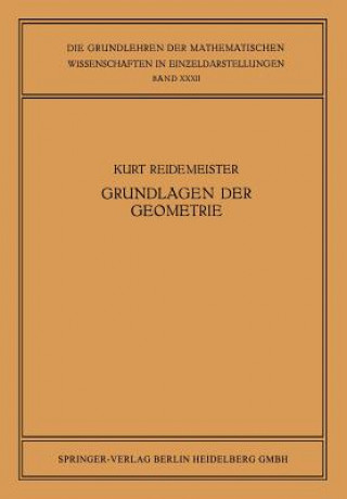 Carte Vorlesungen UEber Grundlagen Der Geometrie Kurt Reidemeister