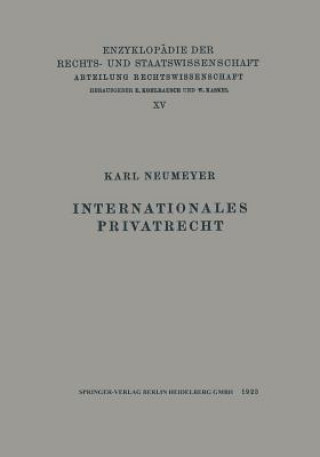 Книга Internationales Privatrecht Karl Neumeyer