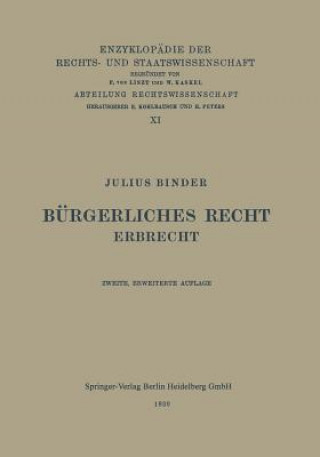 Kniha Burgerliches Recht Julius Binder