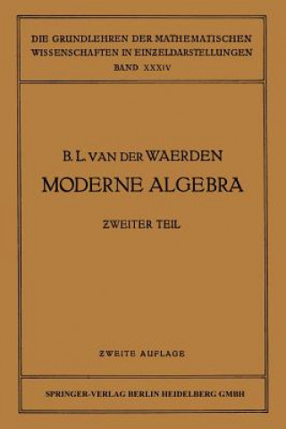 Kniha Moderne Algebra Bartel Leendert Waerden