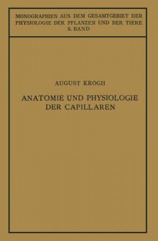 Carte Anatomie Und Physiologie Der Capillaren August Krogh