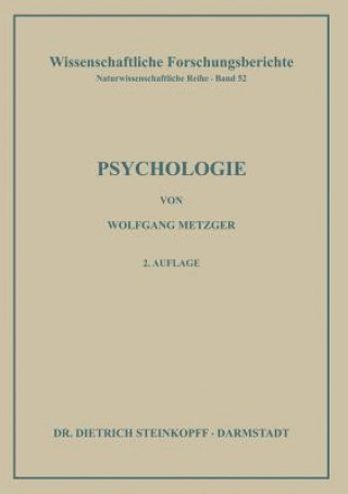 Kniha Psychologie Wolfgang Metzger