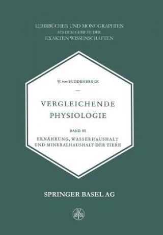 Könyv Vergleichende Physiologie W. Buddenbrock