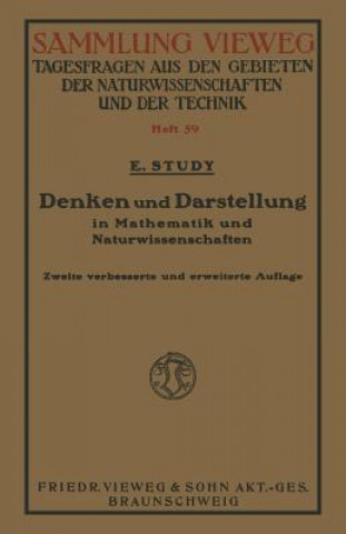 Könyv Denken Und Darstellung in Mathematik Und Naturwissenschaften Eduard Study
