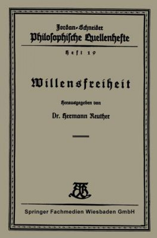 Könyv Willensfreiheit Hermann Reuther