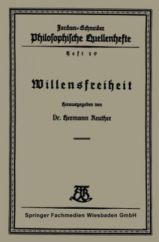 Buch Willensfreiheit Hermann Reuther