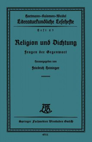 Książka Religion Und Dichtung Friedrich Heininger