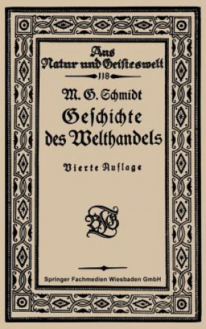 Książka Geschichte Des Welthandels Mar Georg Schmidt