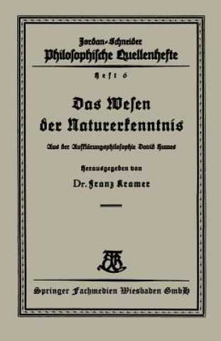 Книга Das Wesen Der Naturerkenntnis Franz Kramer