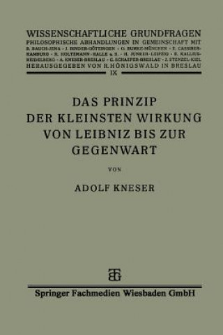 Könyv Prinzip Der Kleinsten Wirkung Von Leibniz Bis Zur Gegenwart Adolf Kneser
