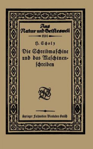 Βιβλίο Schreibmaschine Und Das Maschinenschreiben Hermann Scholz