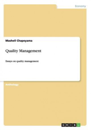 Kniha Quality Management Mashell Chapeyama