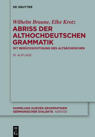Könyv Abriss der althochdeutschen Grammatik Wilhelm Braune