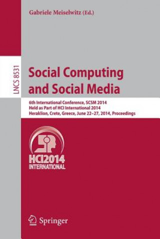 Knjiga Social Computing and Social Media Gabriele Meiselwitz
