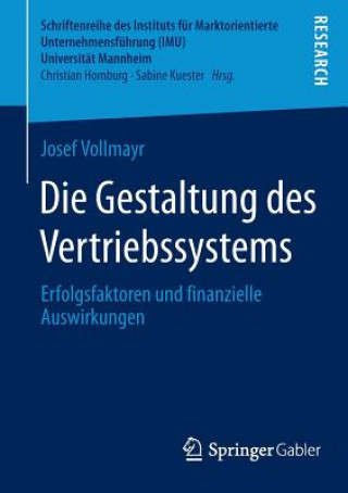 Kniha Gestaltung Des Vertriebssystems Josef Vollmayr