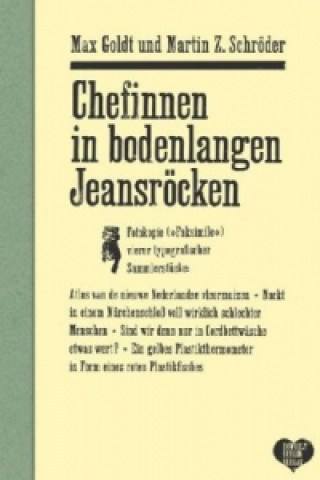 Könyv Chefinnen in bodenlangen Jeansröcken Max Goldt